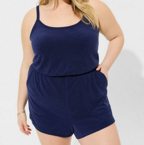 Lightweight Terry Cami Cover-Up Romper - Picture 4 of 6